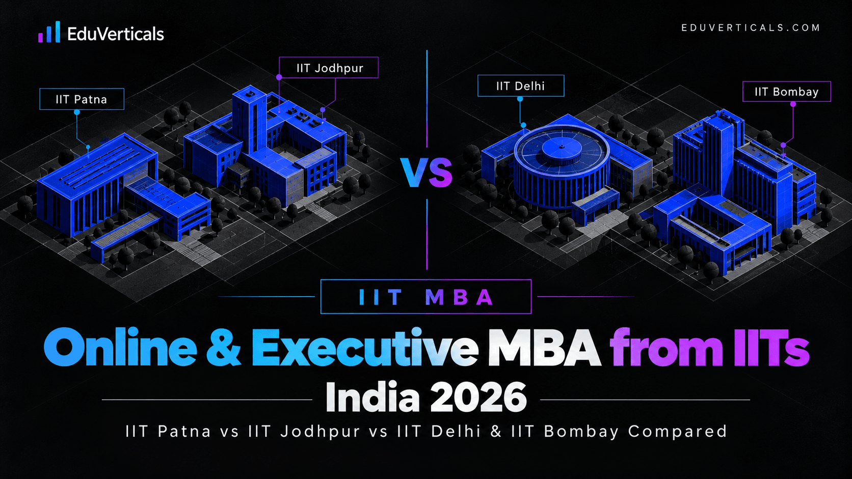 Online & Executive MBA from IITs (2026): IIT Patna vs IIT Jodhpur vs IIT Delhi & IIT Bombay Compared